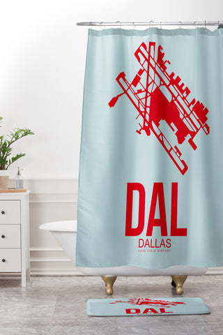 Naxart DAL Dallas Poster 3 Shower Curtain And Mat