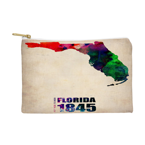 Naxart Florida Watercolor Map Pouch