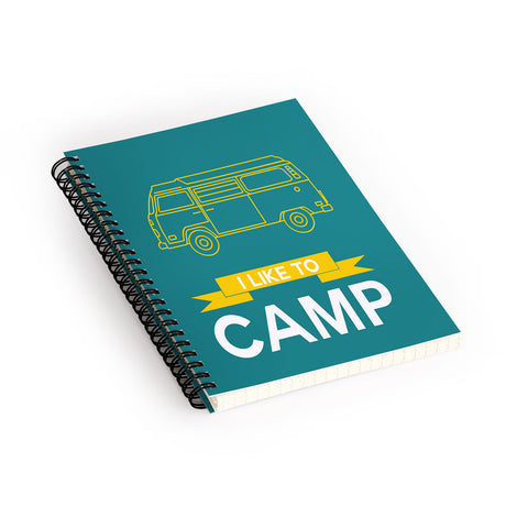Naxart I Like To Camp 2 Spiral Notebook