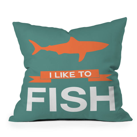 Naxart I Like To Fish 1 Throw Pillow