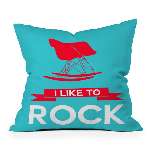 Naxart I Like To Rock 1 Throw Pillow