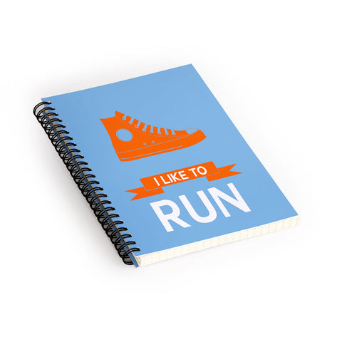 Naxart I Like To Run 3 Spiral Notebook