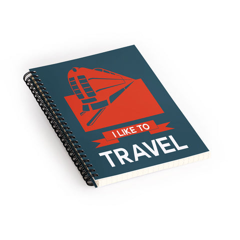 Naxart I Like To Travel 3 Spiral Notebook