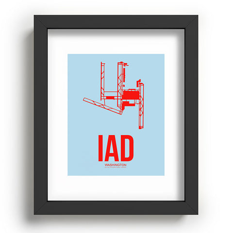 Naxart IAD Washington DC Poster Recessed Framing Rectangle