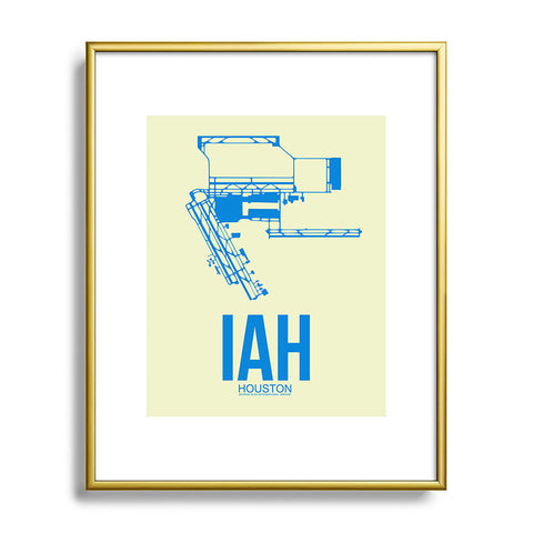 Naxart IAH Houston Poster Metal Framed Art Print