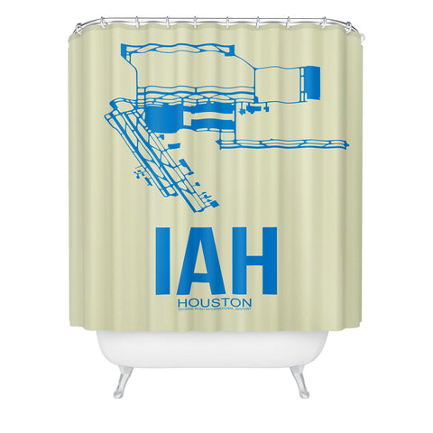 Naxart IAH Houston Poster Shower Curtain