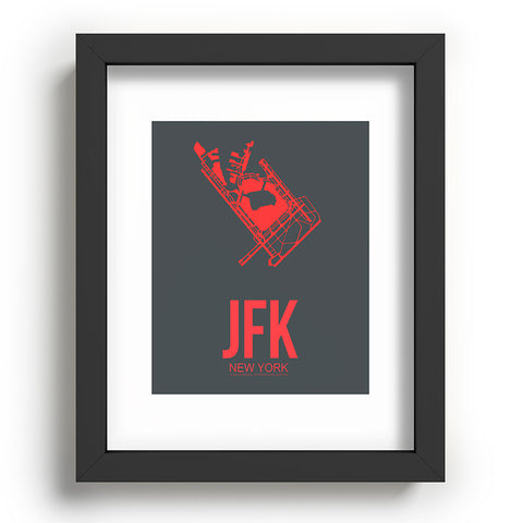 Naxart JFK New York Poster 2 Recessed Framing Rectangle