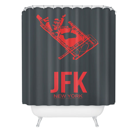 Naxart JFK New York Poster 2 Shower Curtain