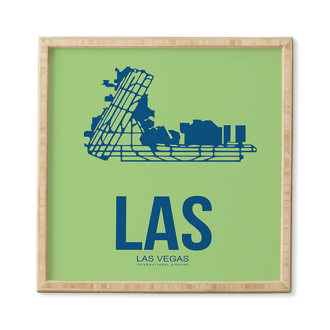 Naxart LAS Las Vegas Poster Framed Wall Art