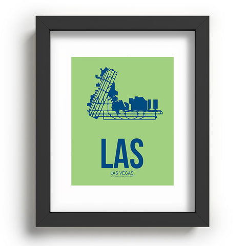 Naxart LAS Las Vegas Poster Recessed Framing Rectangle