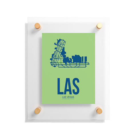 Naxart LAS Las Vegas Poster Floating Acrylic Print