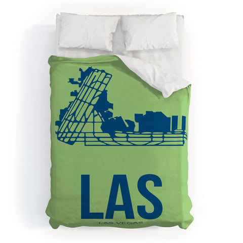Naxart LAS Las Vegas Poster Duvet Cover