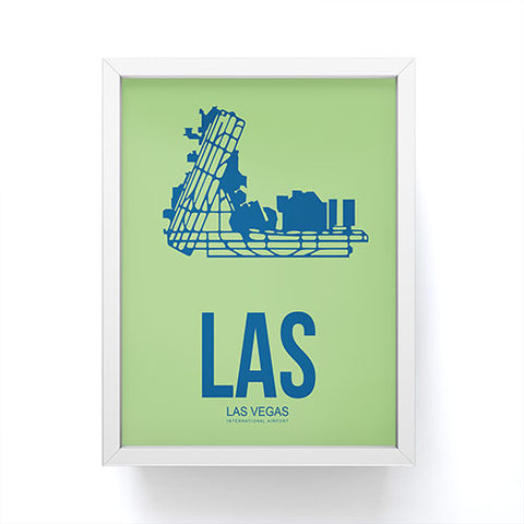 Naxart LAS Las Vegas Poster Framed Mini Art Print