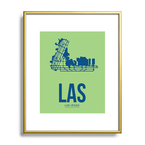 Naxart LAS Las Vegas Poster Metal Framed Art Print