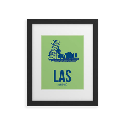 Naxart LAS Las Vegas Poster Framed Art Print