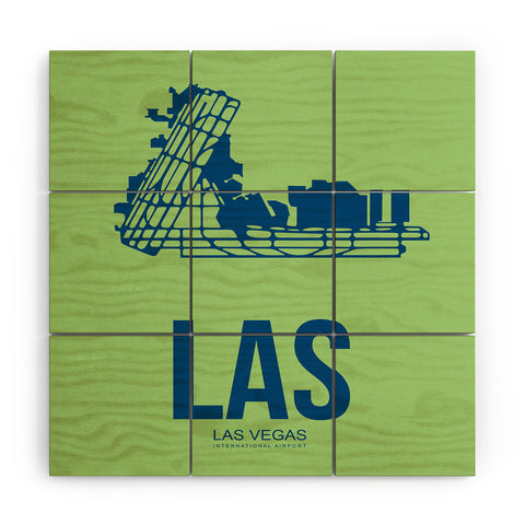 Naxart LAS Las Vegas Poster Wood Wall Mural