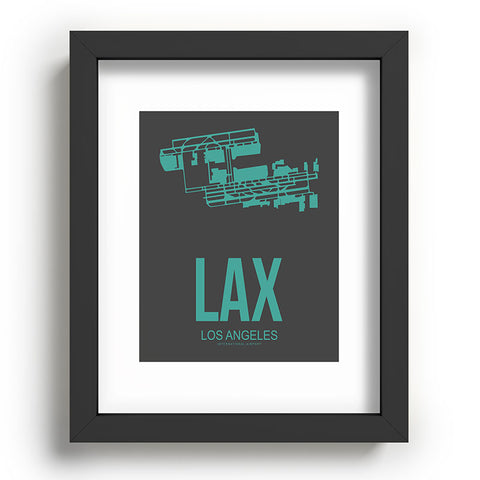 Naxart LAX Los Angeles Poster 2 Recessed Framing Rectangle