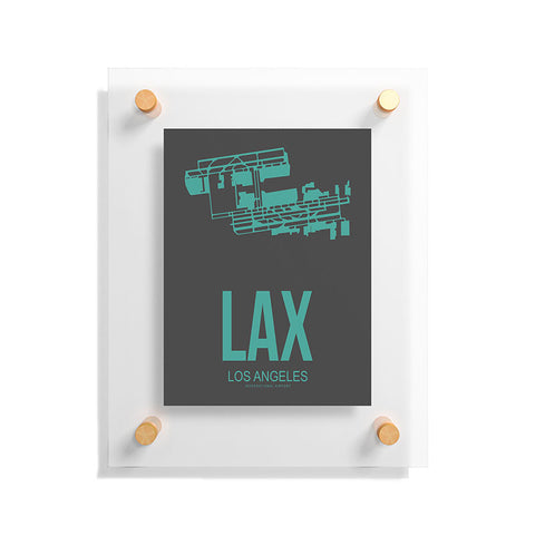 Naxart LAX Los Angeles Poster 2 Floating Acrylic Print