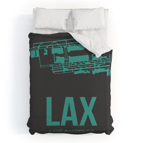 Naxart LAX Los Angeles Poster 2 Duvet Cover