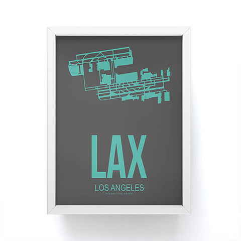 Naxart LAX Los Angeles Poster 2 Framed Mini Art Print