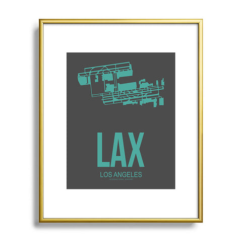 Naxart LAX Los Angeles Poster 2 Metal Framed Art Print