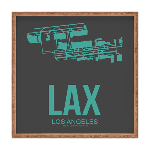 Naxart LAX Los Angeles Poster 2 Square Tray