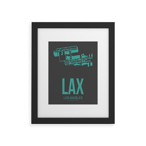 Naxart LAX Los Angeles Poster 2 Framed Art Print