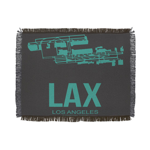 Naxart LAX Los Angeles Poster 2 Throw Blanket