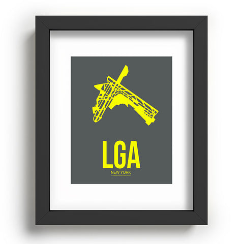 Naxart LGA New York Poster Recessed Framing Rectangle