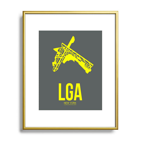 Naxart LGA New York Poster Metal Framed Art Print