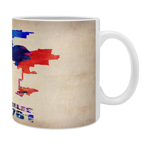 Naxart Los Angeles Watercolor Map 1 Coffee Mug