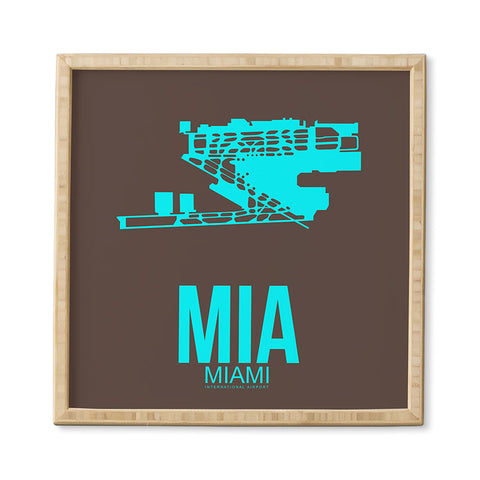 Naxart MIA Miami Poster 2 Framed Wall Art