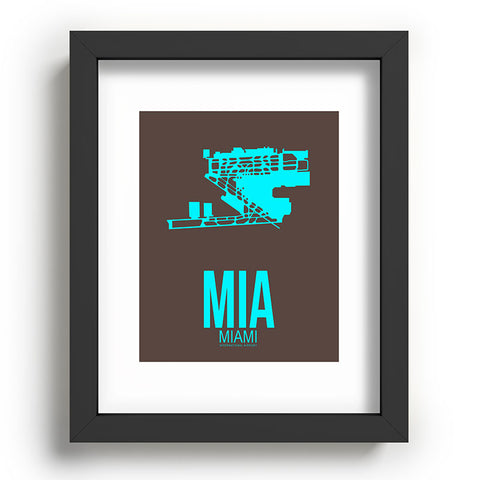 Naxart MIA Miami Poster 2 Recessed Framing Rectangle