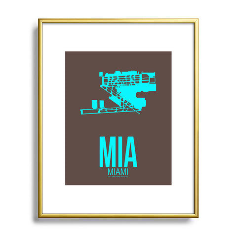 Naxart MIA Miami Poster 2 Metal Framed Art Print