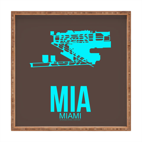 Naxart MIA Miami Poster 2 Square Tray