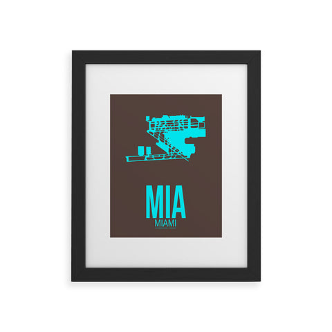 Naxart MIA Miami Poster 2 Framed Art Print