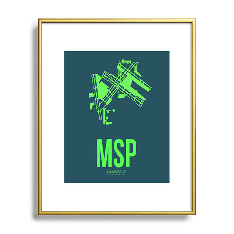 Naxart MSP Minneapolis Poster 2 Metal Framed Art Print