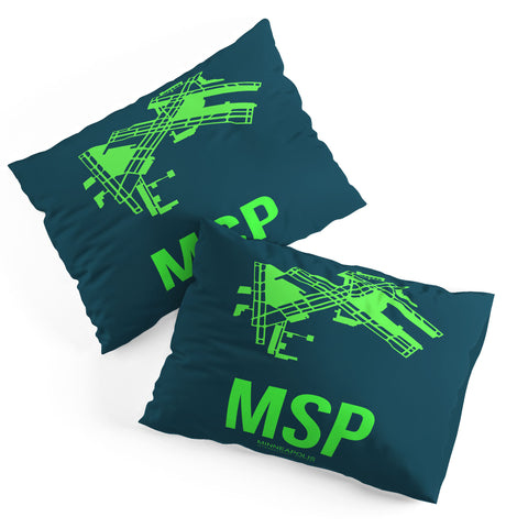 Naxart MSP Minneapolis Poster 2 Pillow Shams