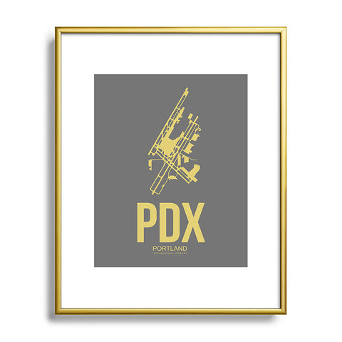 Naxart PDX Portland Poster Metal Framed Art Print