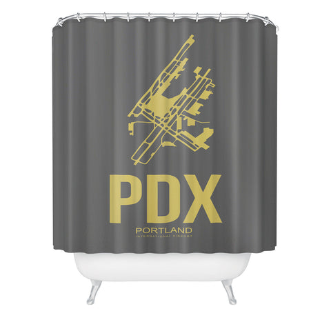 Naxart PDX Portland Poster Shower Curtain