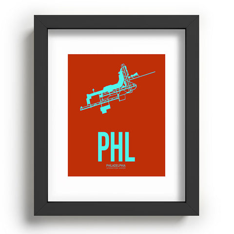 Naxart PHL Philadelphia Poster 2 Recessed Framing Rectangle