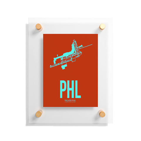 Naxart PHL Philadelphia Poster 2 Floating Acrylic Print