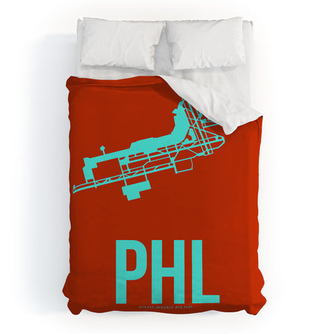 Naxart PHL Philadelphia Poster 2 Duvet Cover