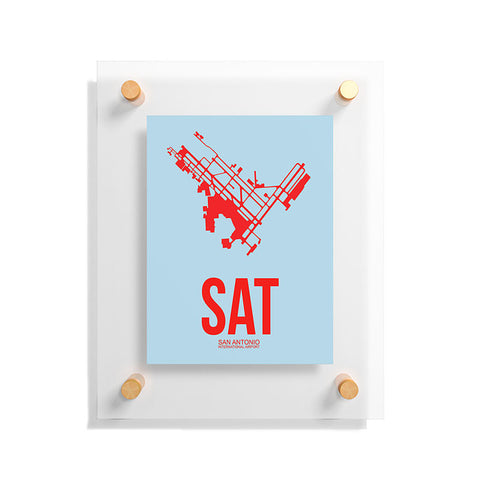 Naxart SAT San Antonio Poster Floating Acrylic Print