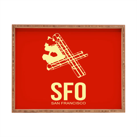 Naxart SFO San Francisco Poster 2 Rectangular Tray