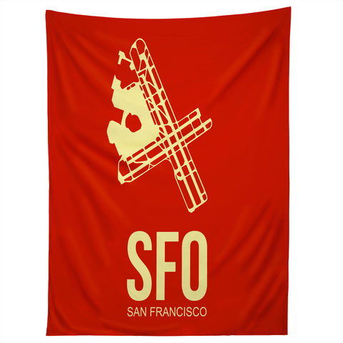 Naxart SFO San Francisco Poster 2 Tapestry