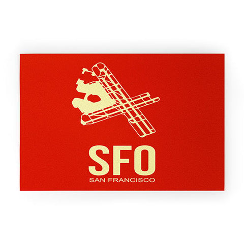 Naxart SFO San Francisco Poster 2 Welcome Mat