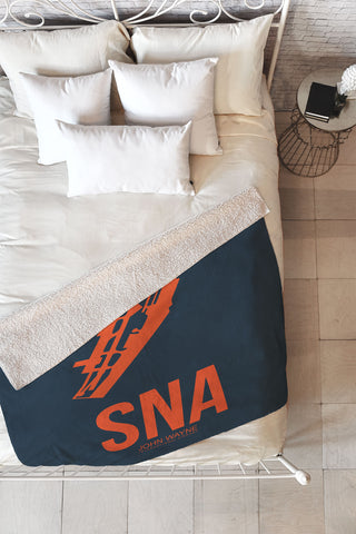 Naxart SNA Orange County Poster Fleece Throw Blanket