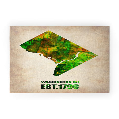 Naxart Washington DC Watercolor Map Welcome Mat