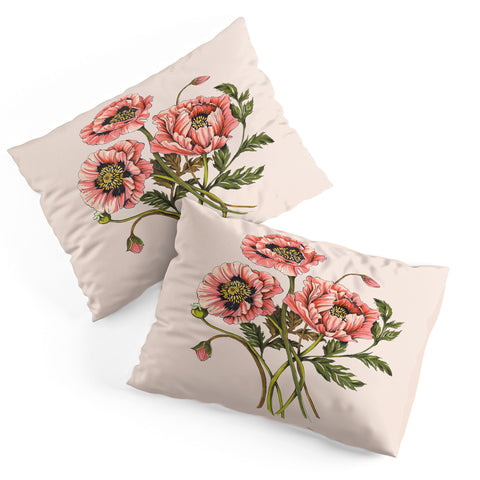 Nelvis Valenzuela Pink Shirley Poppies Pillow Shams